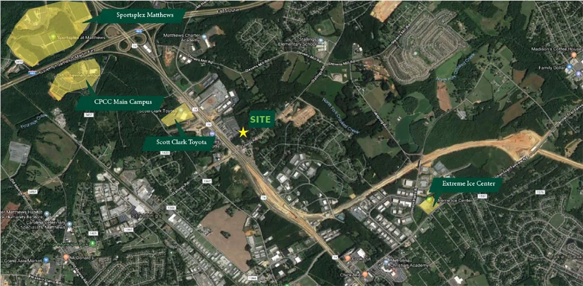 Retail / Mixed Use / Multi-family Use Site — Sale in Matthews, NC, photo 1 of 6