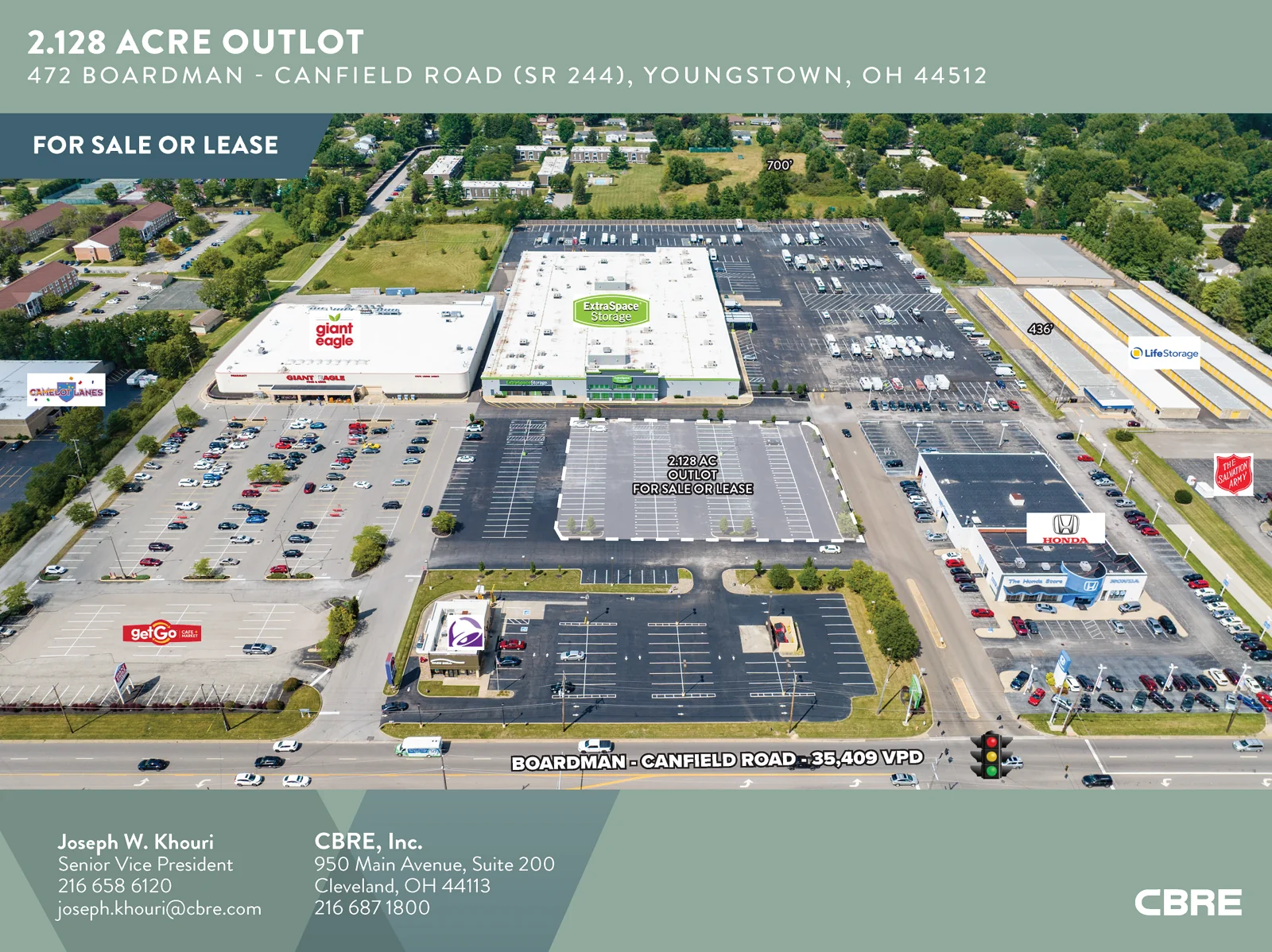 2.128 Acre Outlot — Lease in Youngstown, OH, photo 1 of 5