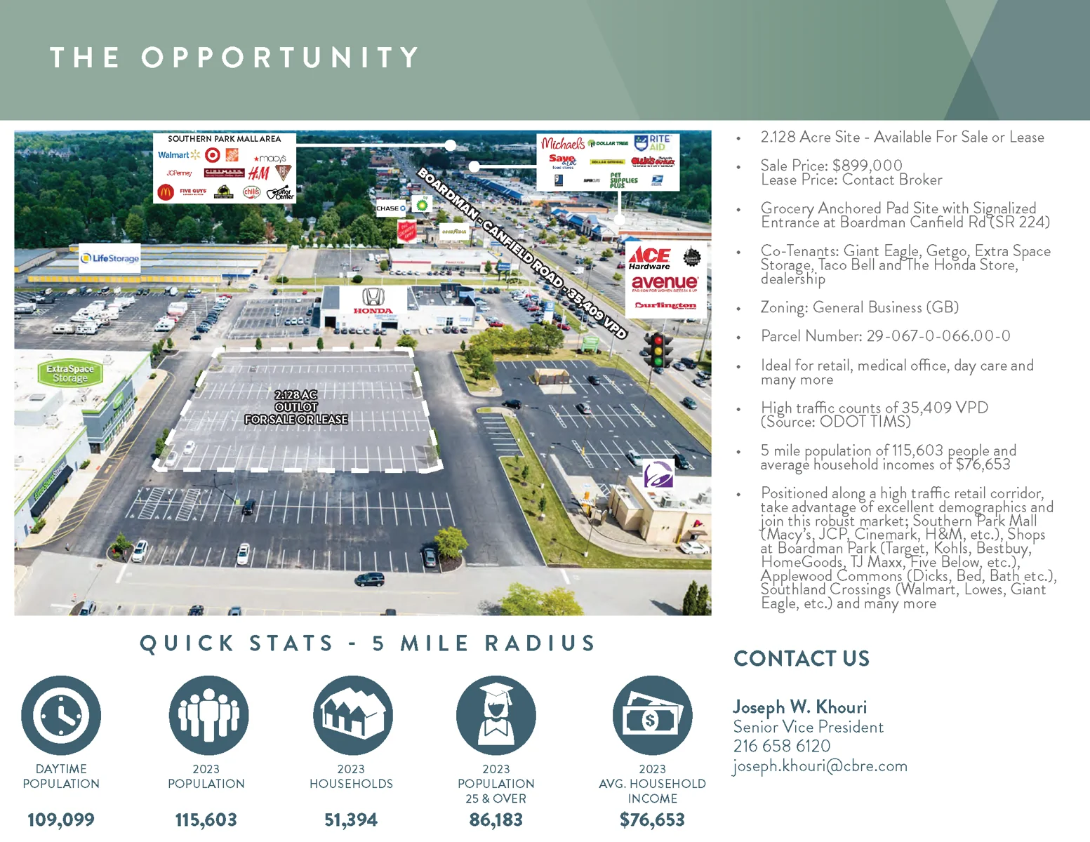 2.128 Acre Outlot — Lease in Youngstown, OH, photo 2 of 5