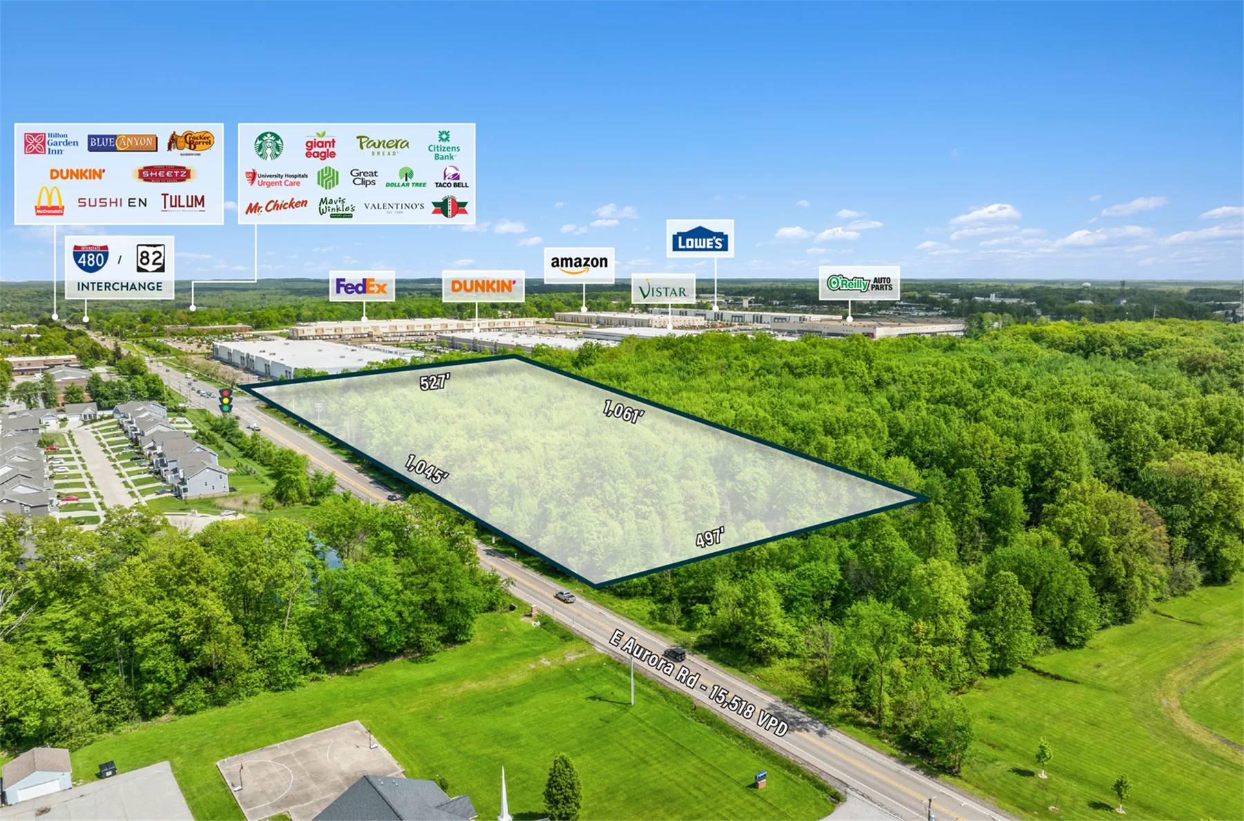 11.33 Acres Zoned C-2 Land For Sale — Sale in Twinsburg, OH, photo 4 of 5
