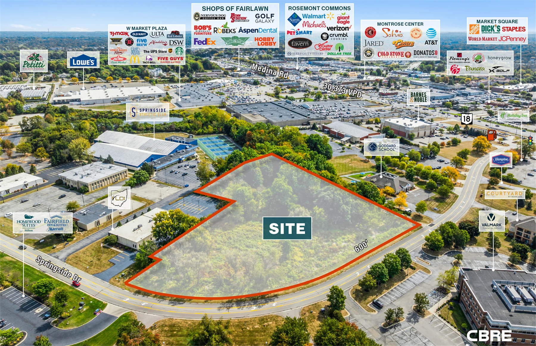4.3 Acre Development Site off I-77 & OH-18 — Sale in Akron, OH, photo 2 of 5
