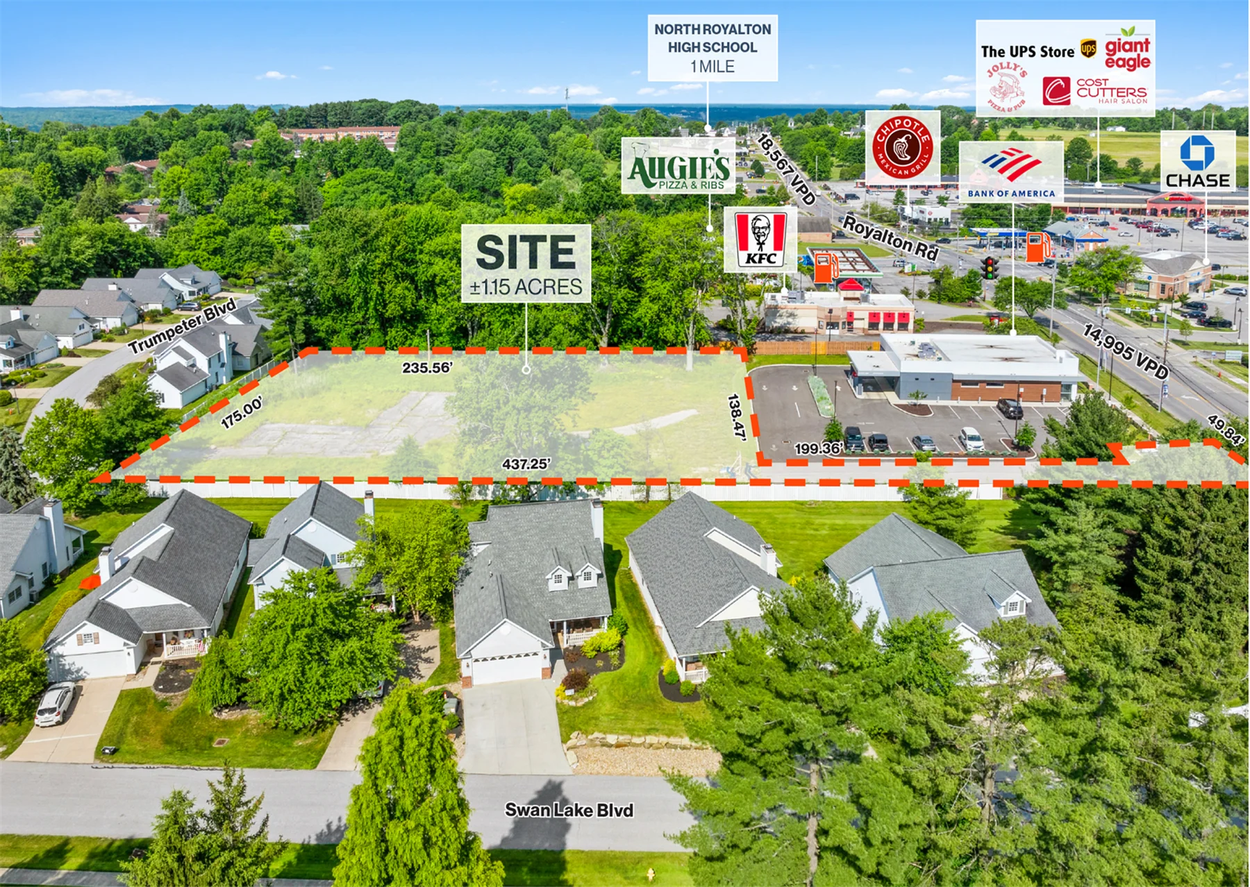 1.15 Acre Development Site Adjacent to Bank of America — Sale in North Royalton, OH, photo 2 of 3