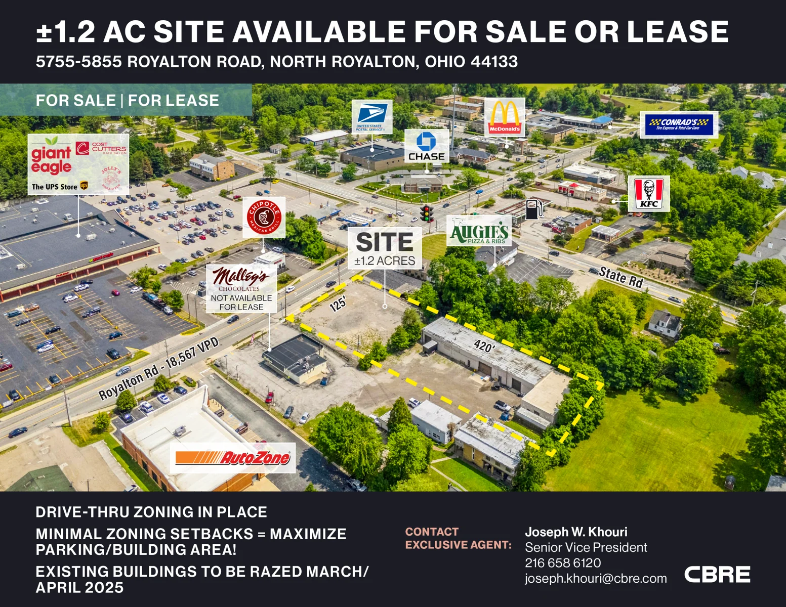 1.2 Acre Site Available For Sale or Lease — Sale in North Royalton, OH, photo 1 of 5