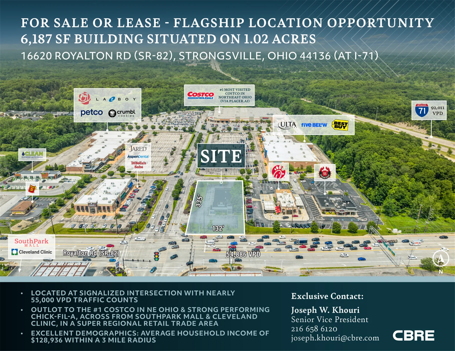 Flagship Location Opportunity - 6,187 SF Building Situated on 1.02 AC