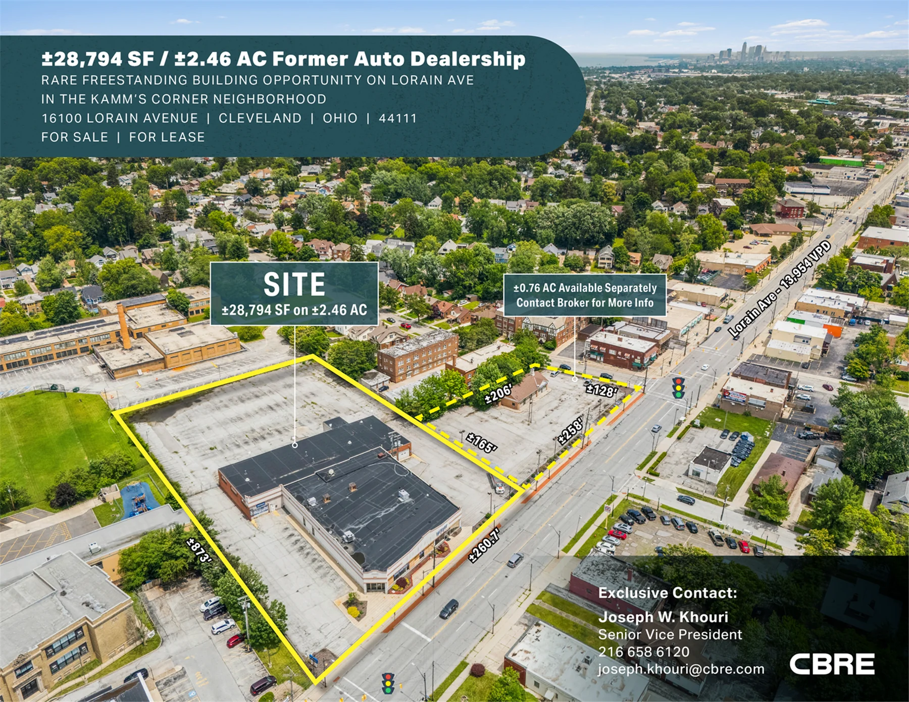 ±28,794 SF / ±2.46 AC Former Auto Dealership — Sale in Cleveland, OH, photo 1 of 6
