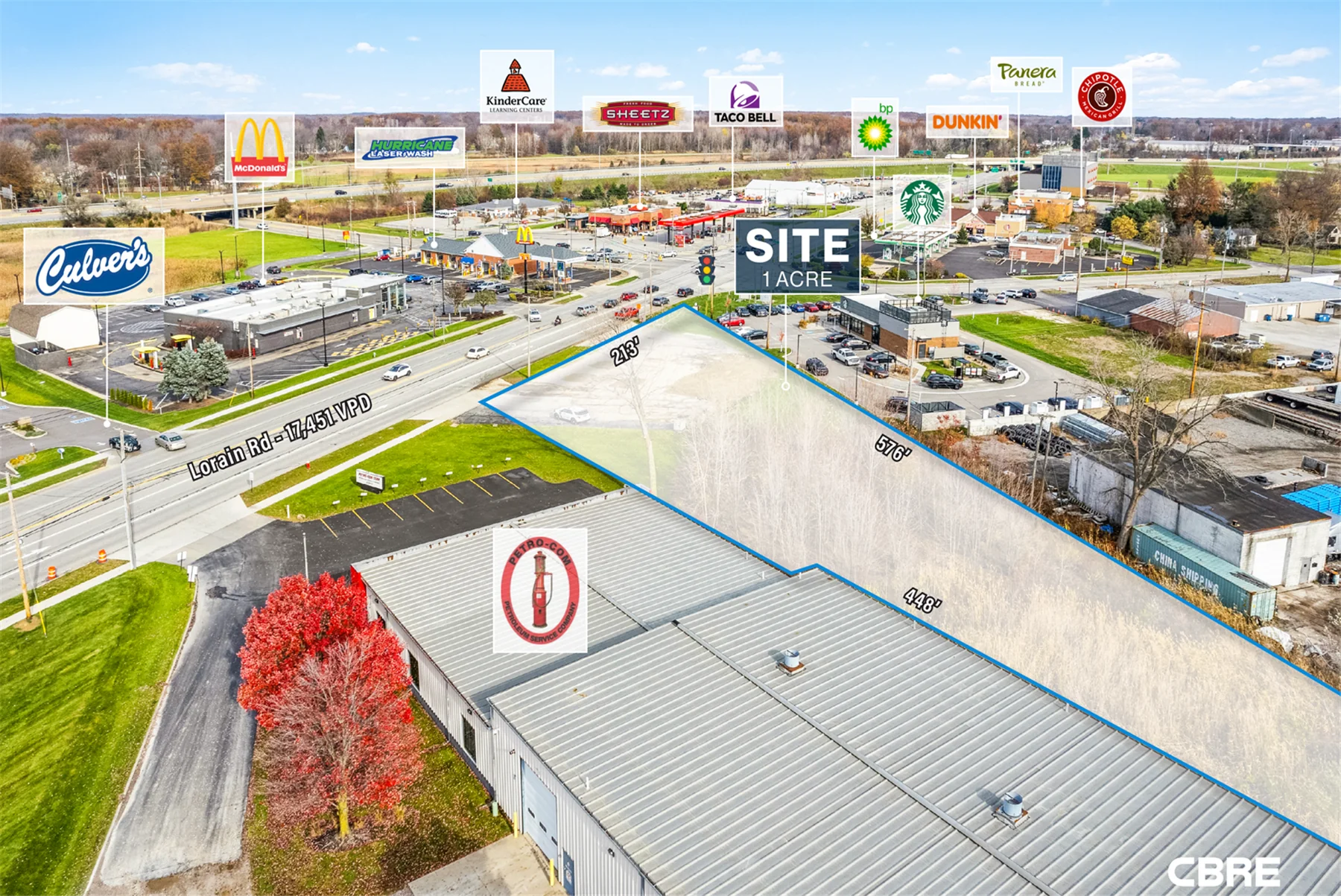 1 AC next to new SBux Ideal Zoning QSR, Car Wash,… — Sale in North Ridgeville, OH, photo 3 of 5