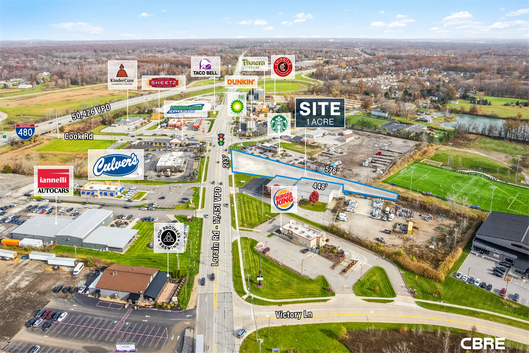 1 AC next to new SBux Ideal Zoning QSR, Car Wash,… — Sale in North Ridgeville, OH, photo 4 of 5