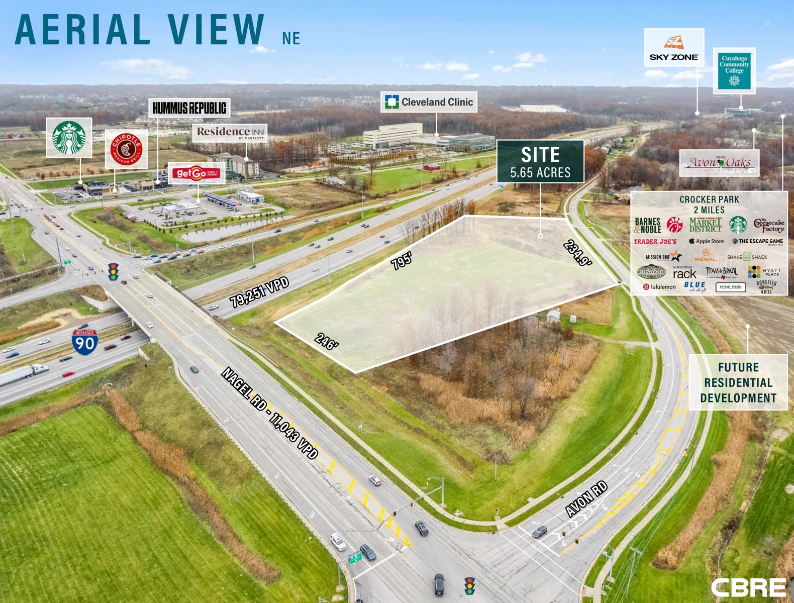 High Profile 5.65 Acre Development Site — Sale in Avon, OH, photo 3 of 6