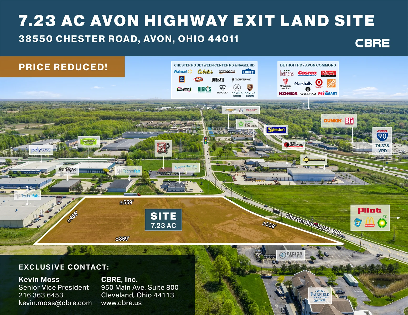 7.23 AC Avon Highway Exit Land Site — Sale in Avon, OH, photo 1 of 6