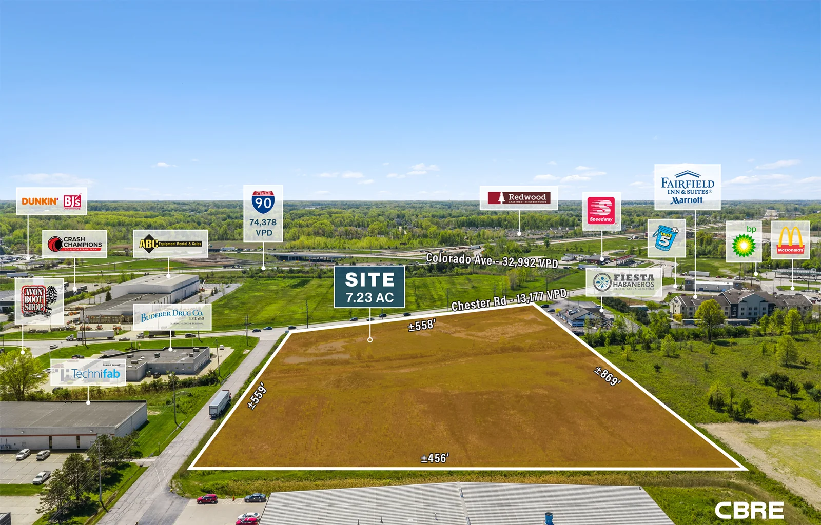 7.23 AC Avon Highway Exit Land Site — Sale in Avon, OH, photo 4 of 6