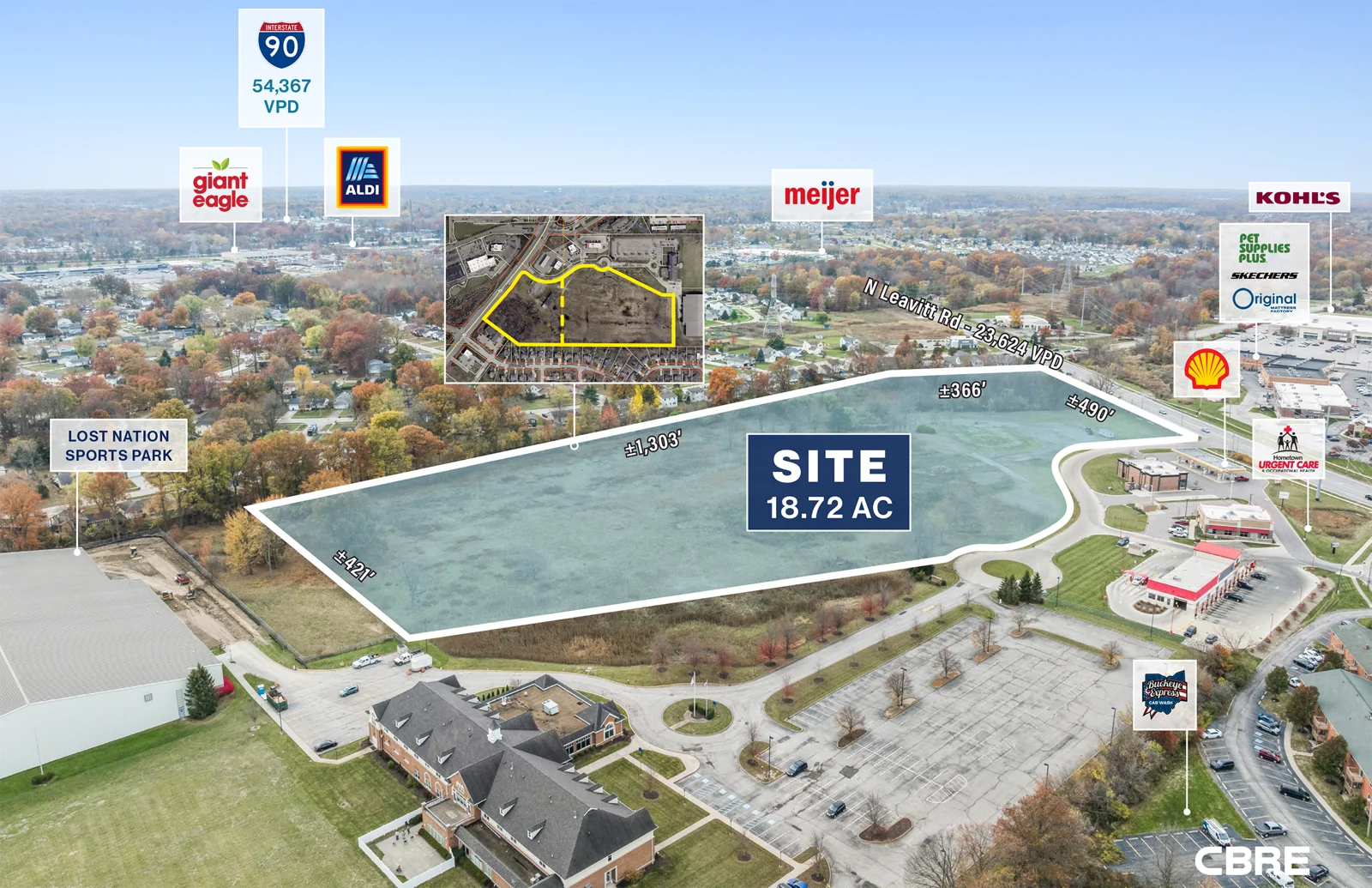 18.72 AC Development Site — Sale in Lorain, OH, photo 3 of 5