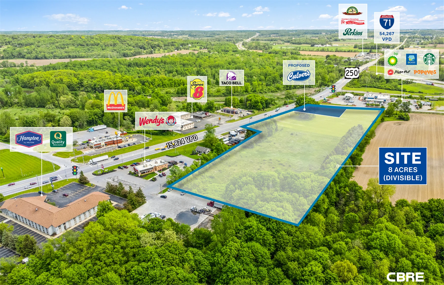 Up to 8 Acres Adjacent to Future Culver's — Sale in Ashland, OH, photo 2 of 4