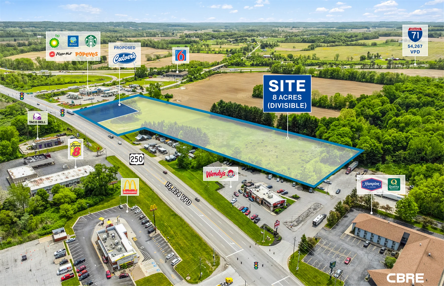 Up to 8 Acres Adjacent to Future Culver's — Sale in Ashland, OH, photo 3 of 4