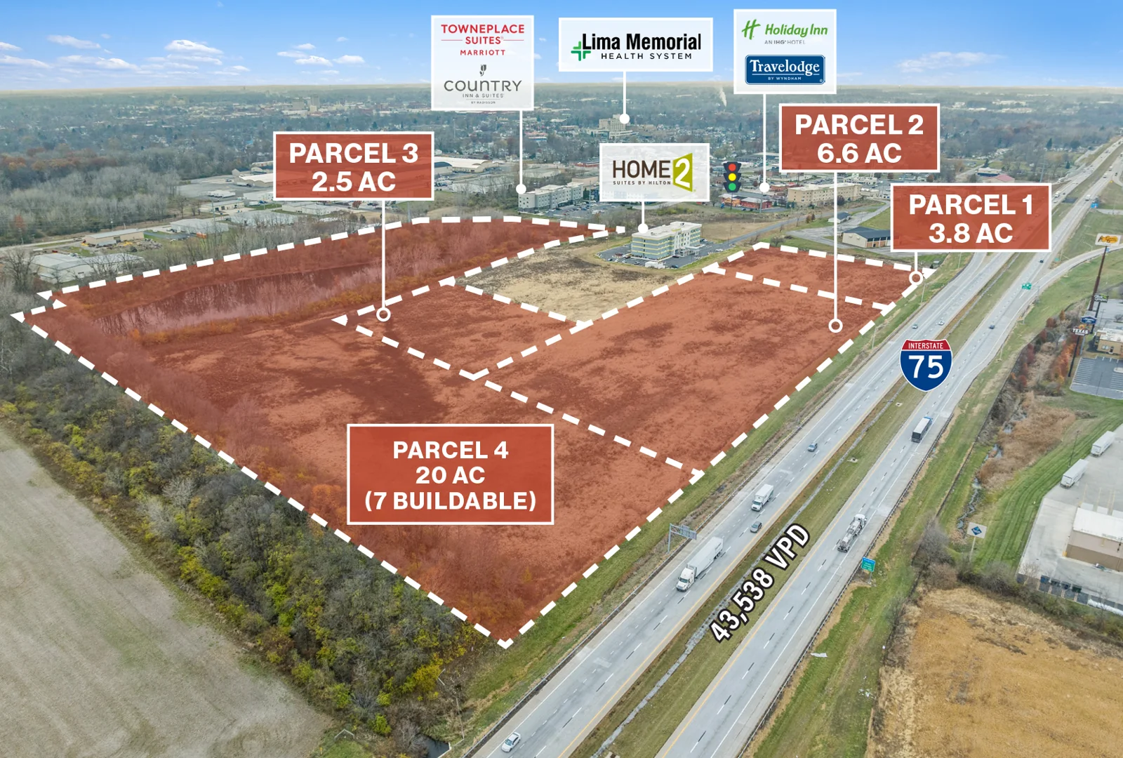2.5 - 33.72 AC Development Site — Sale in Lima, OH, photo 3 of 4