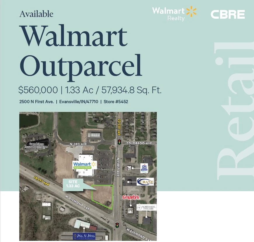 Walmart Parcel - Evansville, IN — Sale in Evansville, IN, photo 1 of 1