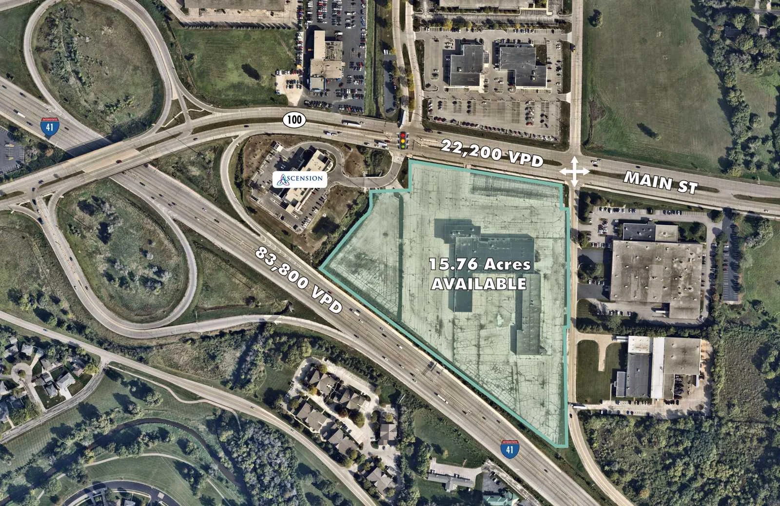 Freeway Interchange Site — Sale in Menomonee Falls, WI, photo 1 of 3