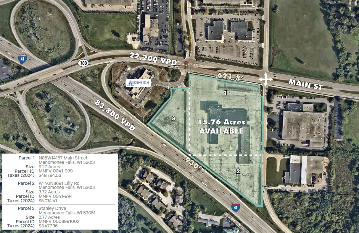 Freeway Interchange Site — Sale in Menomonee Falls, WI, photo 2 of 3