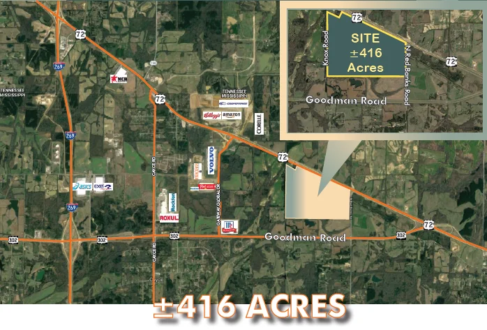 Hwy 72 between Knox Rd. & Red Banks Rd. — Sale in Byhalia, MS, photo 1 of 1