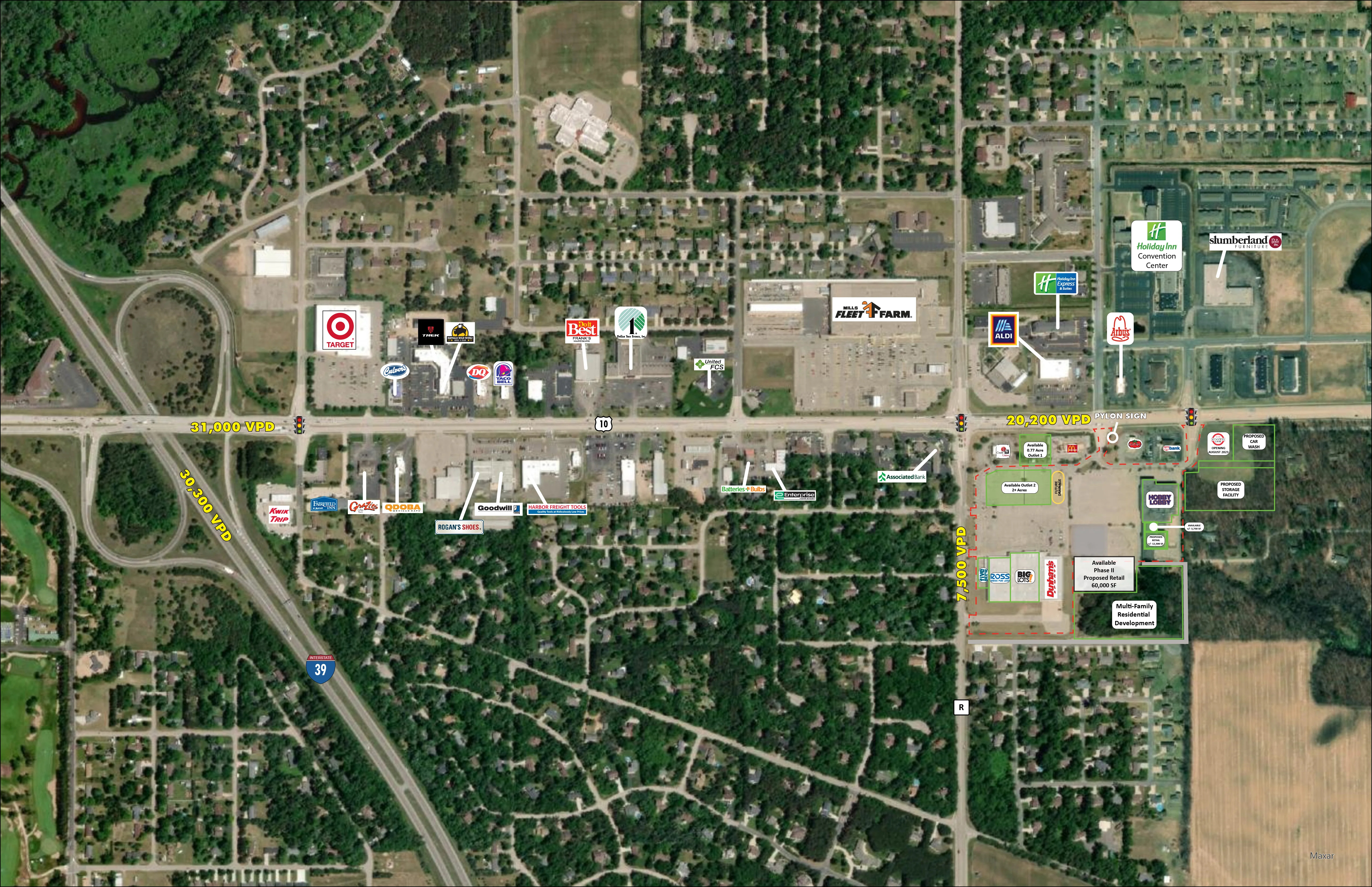 4.37 Acre Development Site — Sale in Stevens Point, WI, photo 2 of 3