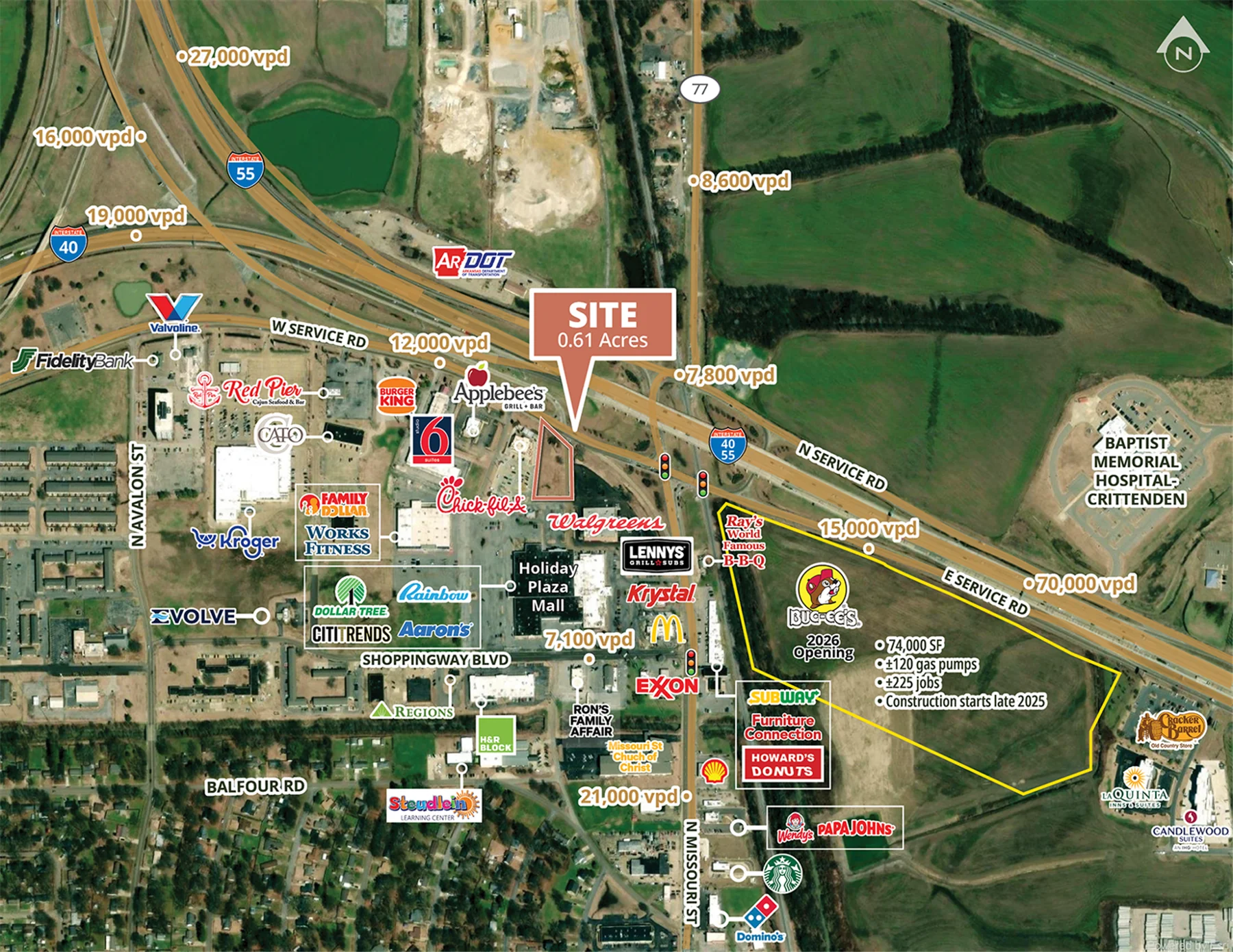 Commercial Outlot - West Memphis, AR — Sale in West Memphis, AR, photo 1 of 1