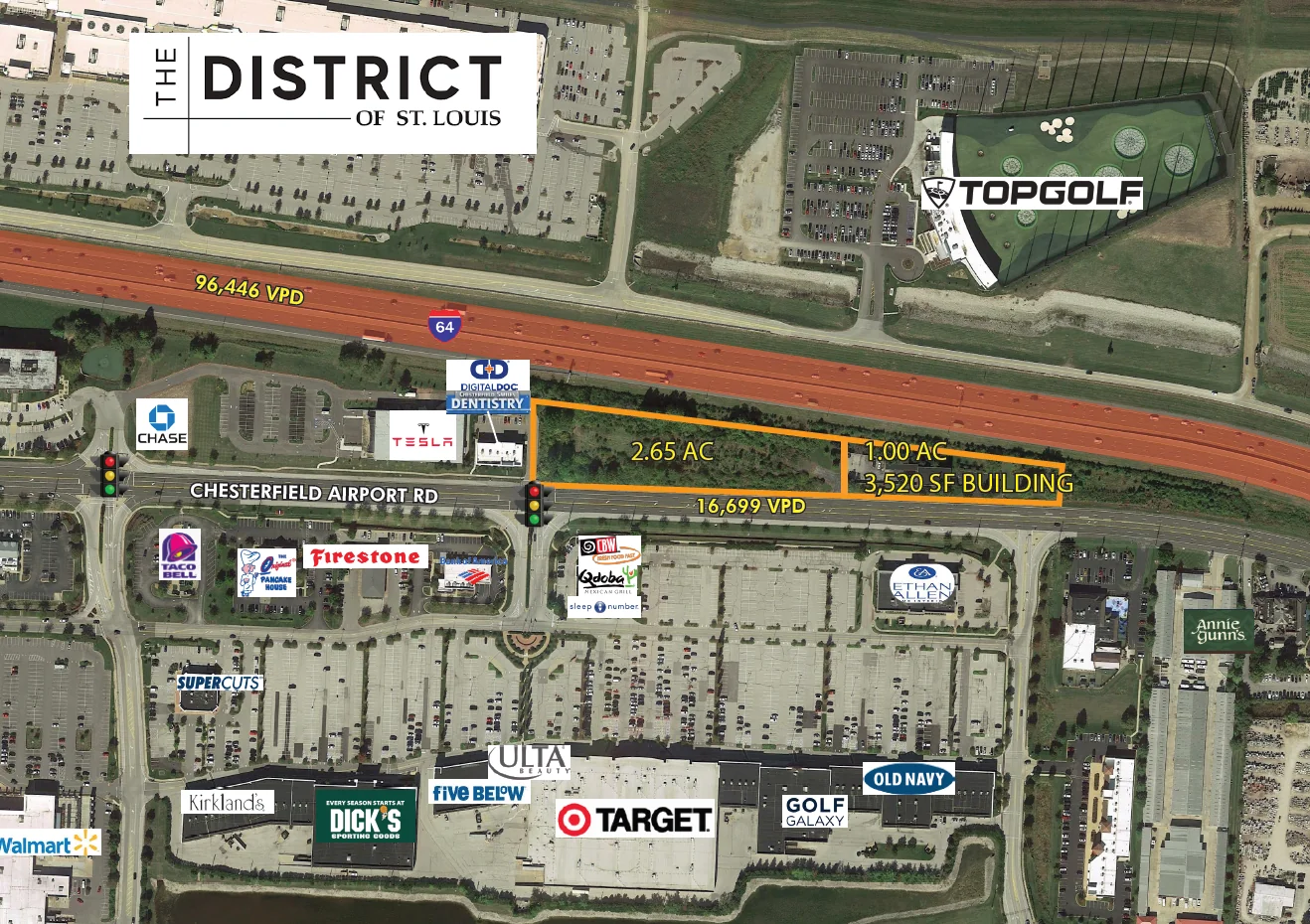 PAD SITES AVAILABLE FOR SALE & GROUND LEASE — Sale in Chesterfield, MO, photo 1 of 1