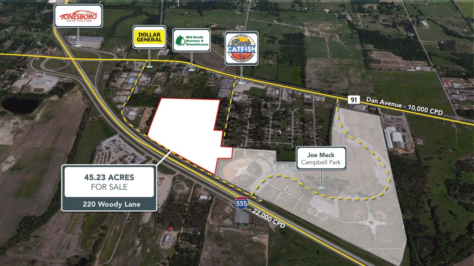 Land in Jonesboro, AR — Sale in Jonesboro, AR, photo 2 of 8