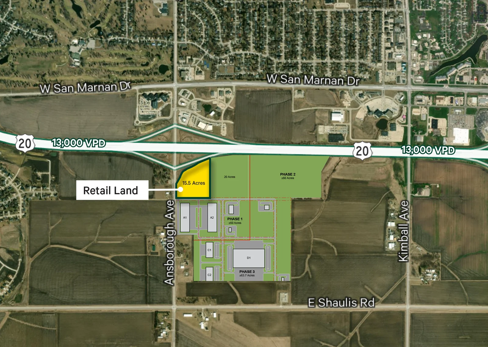 South Waterloo Business Park - Retail Land — Sale in Waterloo, IA, photo 1 of 1