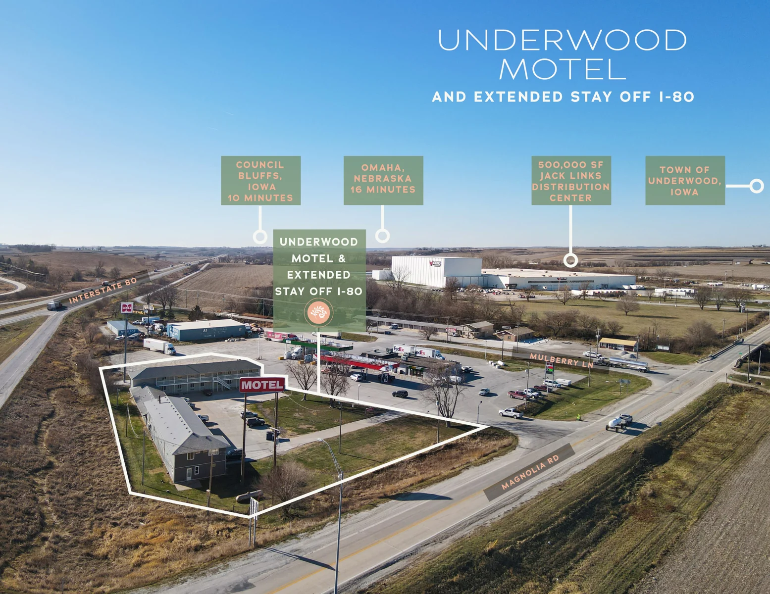 UNDERWOOD MOTEL & EXTENDED STAY OFF I-80 — Sale in Underwood, IA, photo 1 of 8