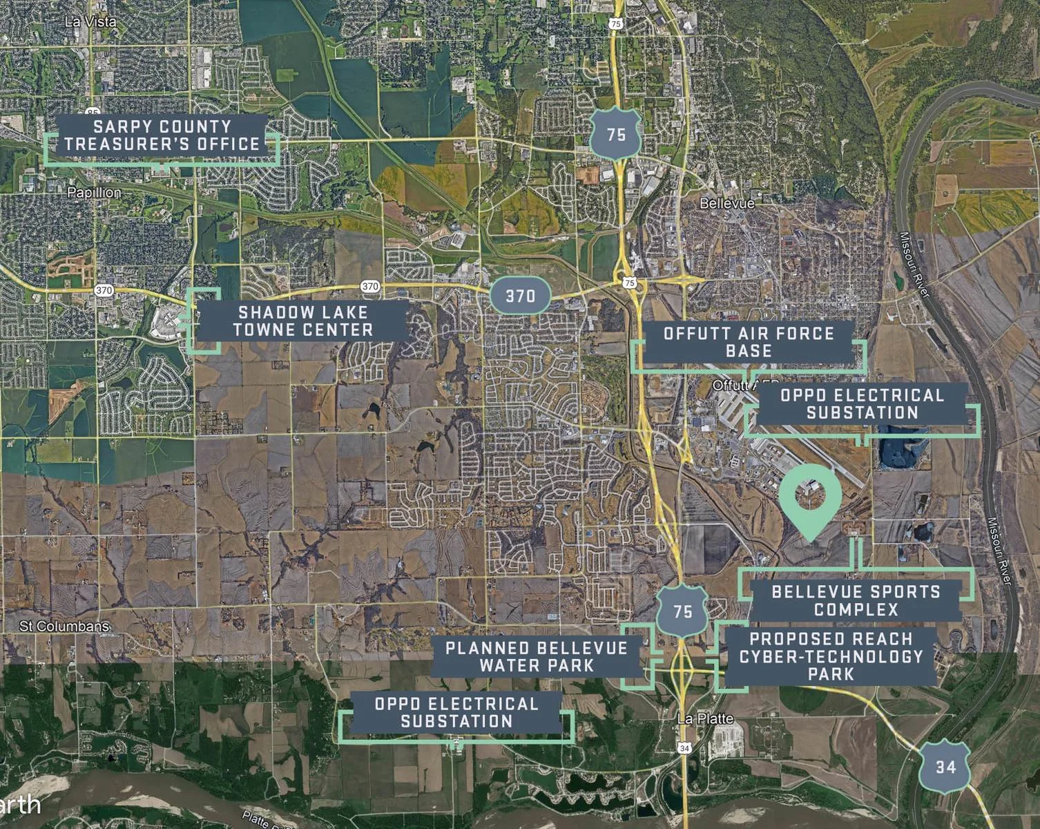 62 Acres of Prime Land South of Offutt AFB — Sale in Bellevue, NE, photo 3 of 3