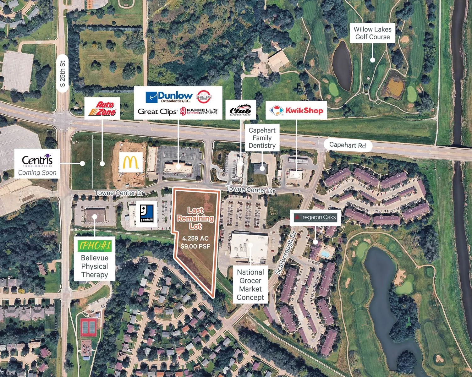 Tregaron Towne Centre | 4.259 AC — Sale in Bellevue, NE, photo 2 of 3