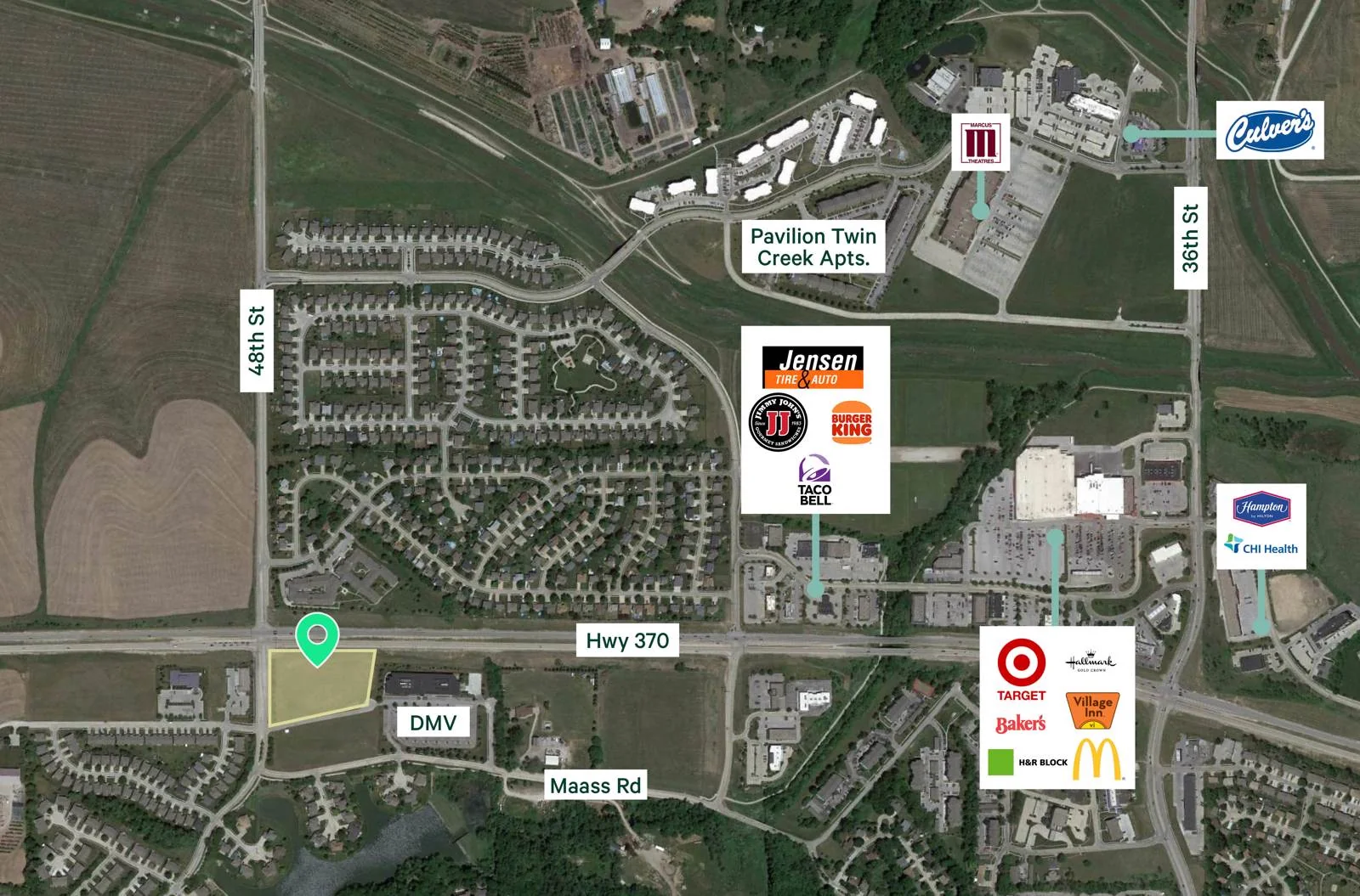 Office / Retail Land | SEC Highway 370 & S 48th Street — Sale in Bellevue, NE, photo 2 of 2