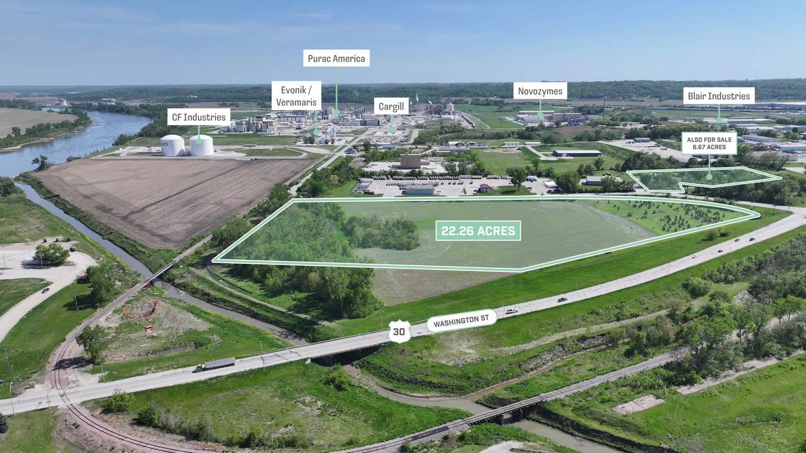NEC of Industrial Park Drive & Hwy 30 Blair | Nebraska — Sale in Blair, NE, photo 1 of 6