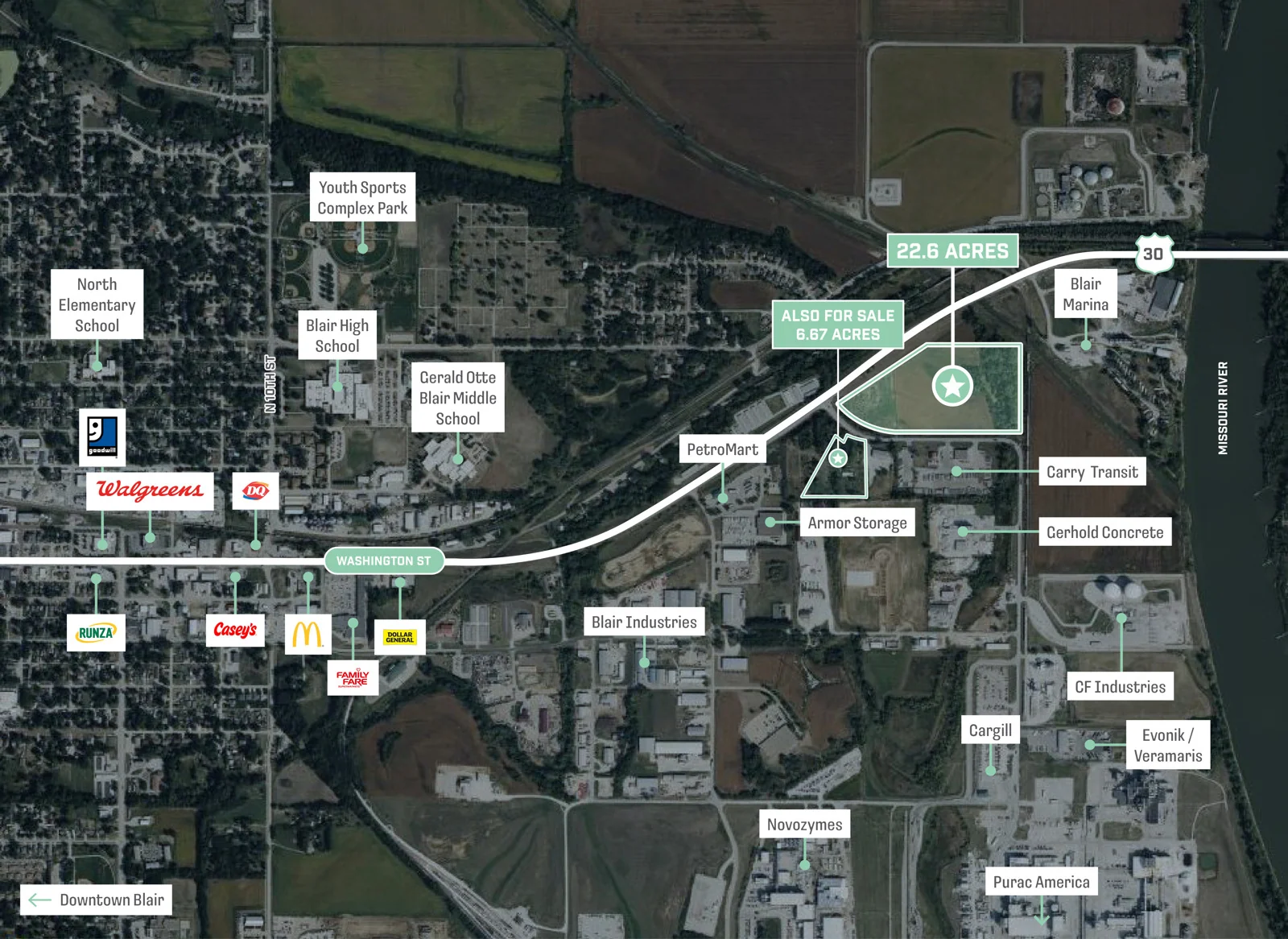 NEC of Industrial Park Drive & Hwy 30 Blair | Nebraska — Sale in Blair, NE, photo 6 of 6