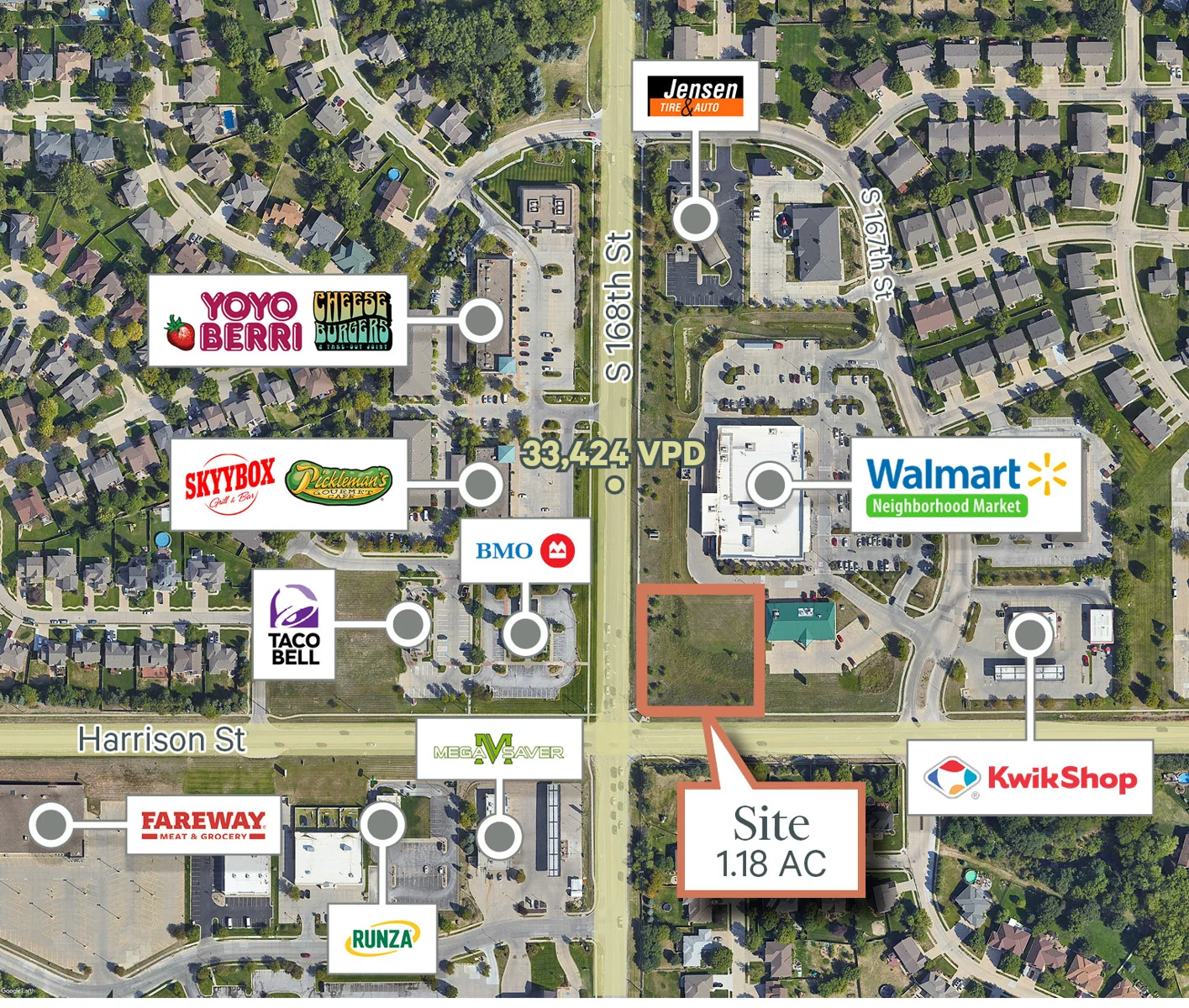 Walmart Neighborhood Market Outlot - Omaha, NE - land for sale in omaha, NE