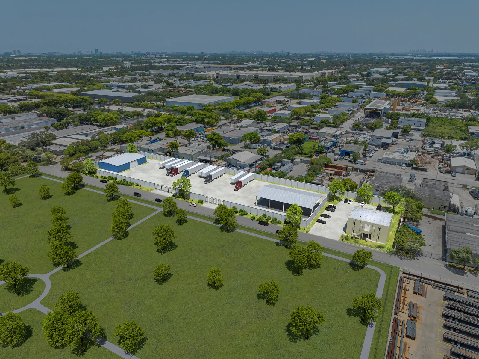 I-1X Outdoor Storage Site with 3 Buildings — Lease in Pompano Beach, FL, photo 2 of 8
