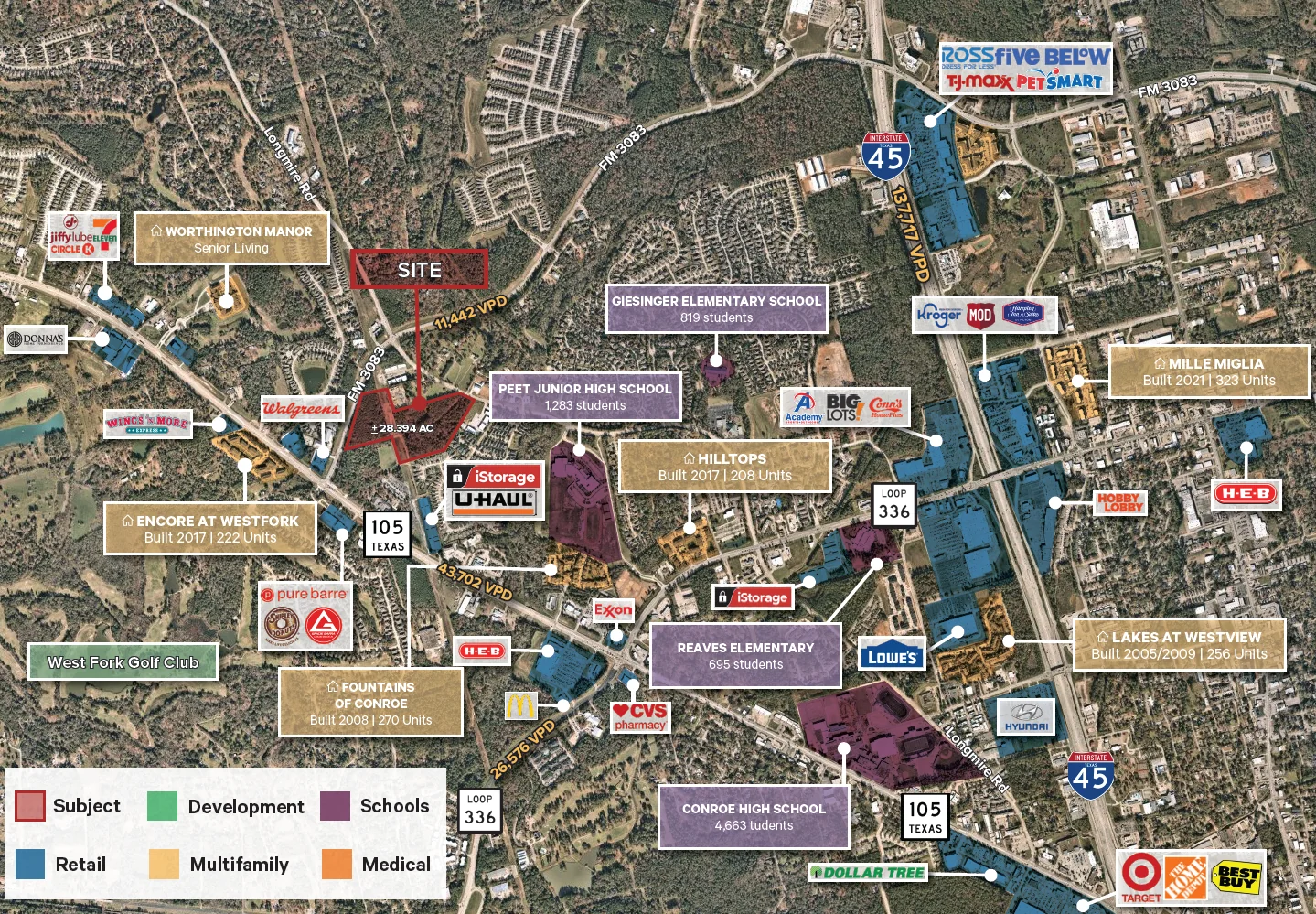 SEQ of FM 3083 and Longmire Rd — Sale in Conroe, TX, photo 2 of 3