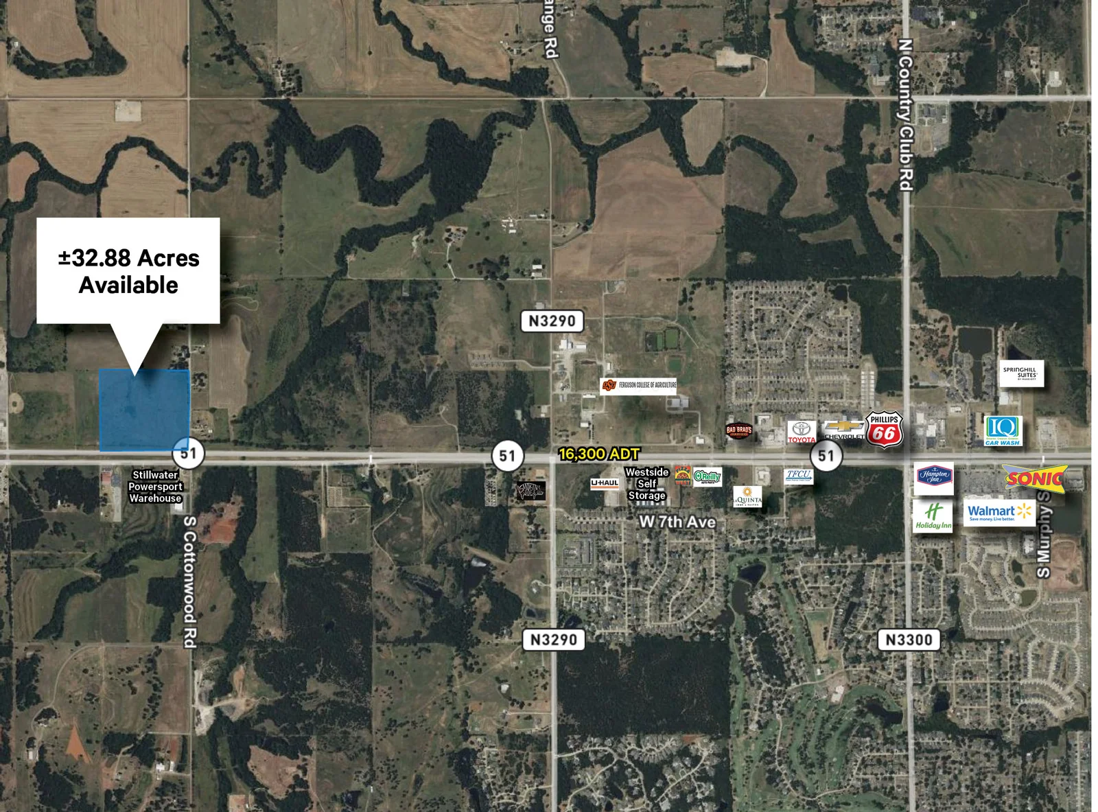 Land For Sale | NWC of HWY 51 and Cottonwood |… — Sale in Stillwater, OK, photo 2 of 2