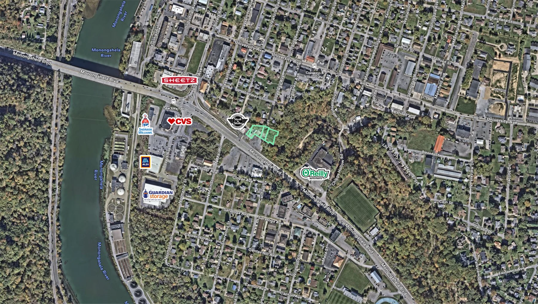 Morgantown Land - Monongahela Blvd — Lease in Star City, WV, photo 1 of 1