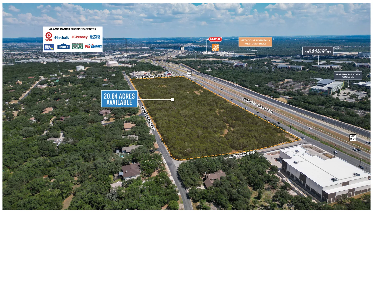 20 AC at Loop 1604 & Valley Meadow Rd — Sale in San Antonio, TX, photo 2 of 3