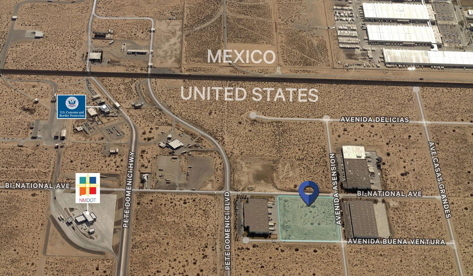 Industrial Land Opportunity: Santa Teresa, NM — Sale in Santa Teresa, NM, photo 1 of 3