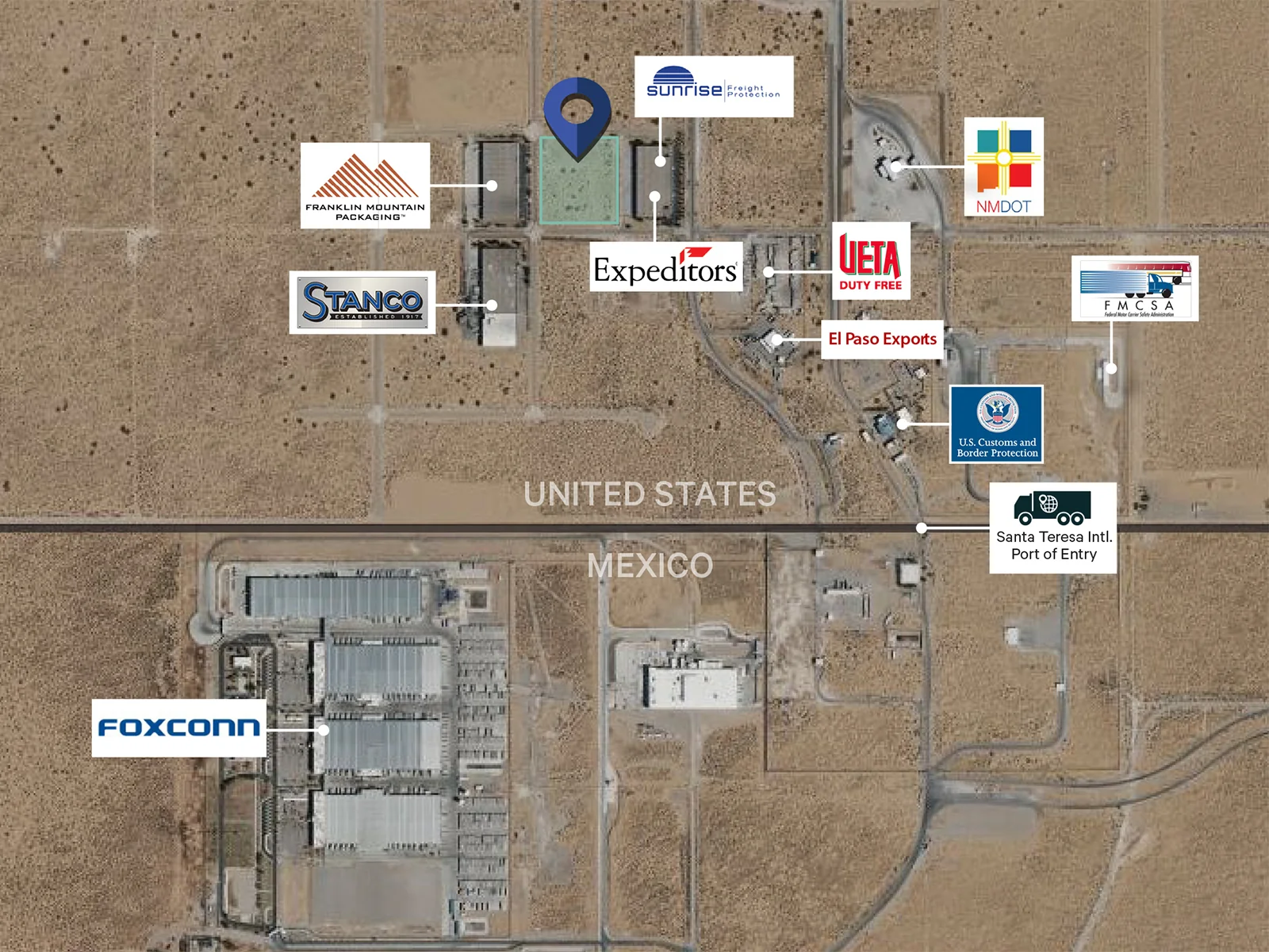 Industrial Land Opportunity: Santa Teresa, NM — Sale in Santa Teresa, NM, photo 2 of 3