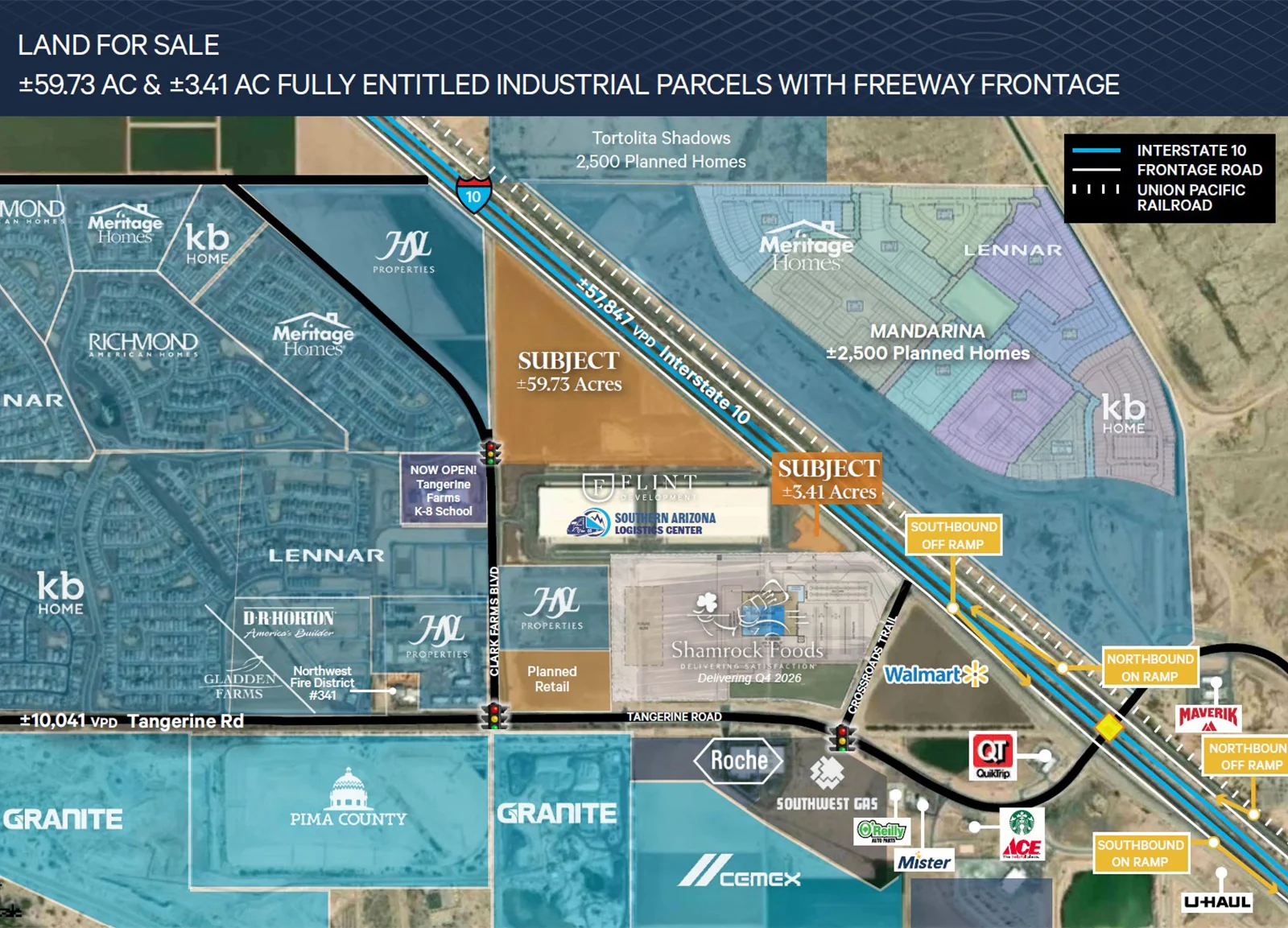 I-10 & Clark Farms Blvd - Marana Industrial Parcel — Sale in Marana, AZ, photo 1 of 2