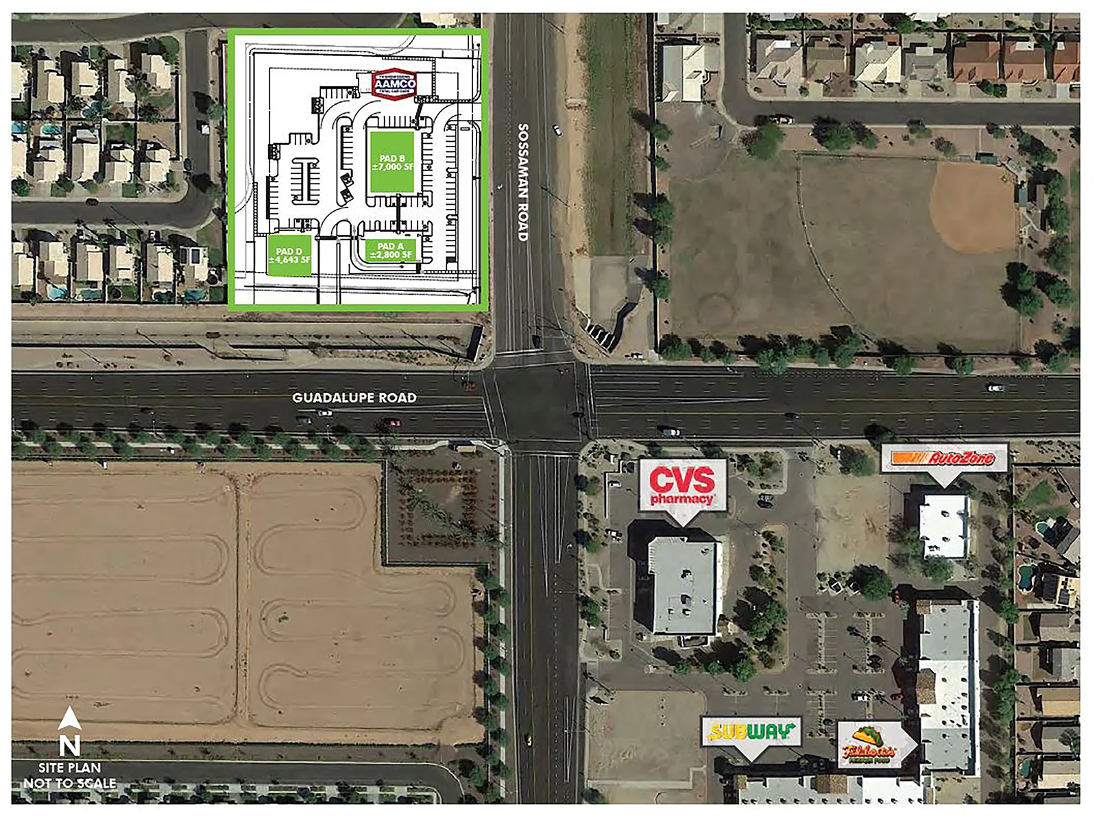 NWC Sossaman Rd & Guadalupe Rd