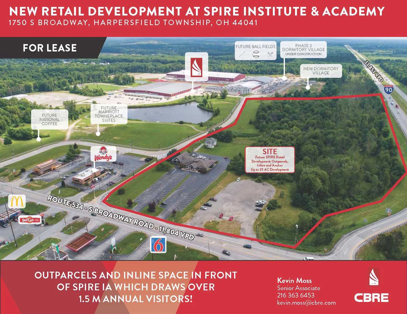 NEW RETAIL DEVELOPMENT AT SPIRE INSTITUTE & ACADEMY — Lease in Geneva, OH, photo 1 of 6