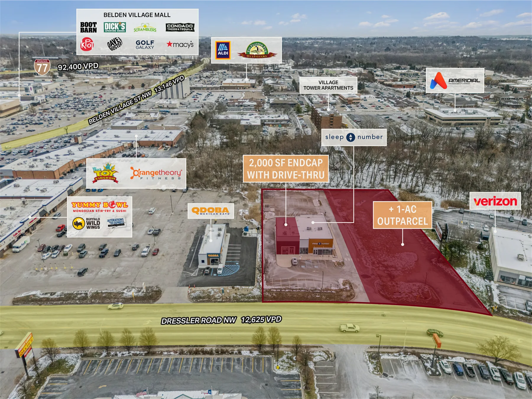 2,000 SF Endcap with Drive-Thru & 1 AC Outparcel - photo 2 - Canton, OH