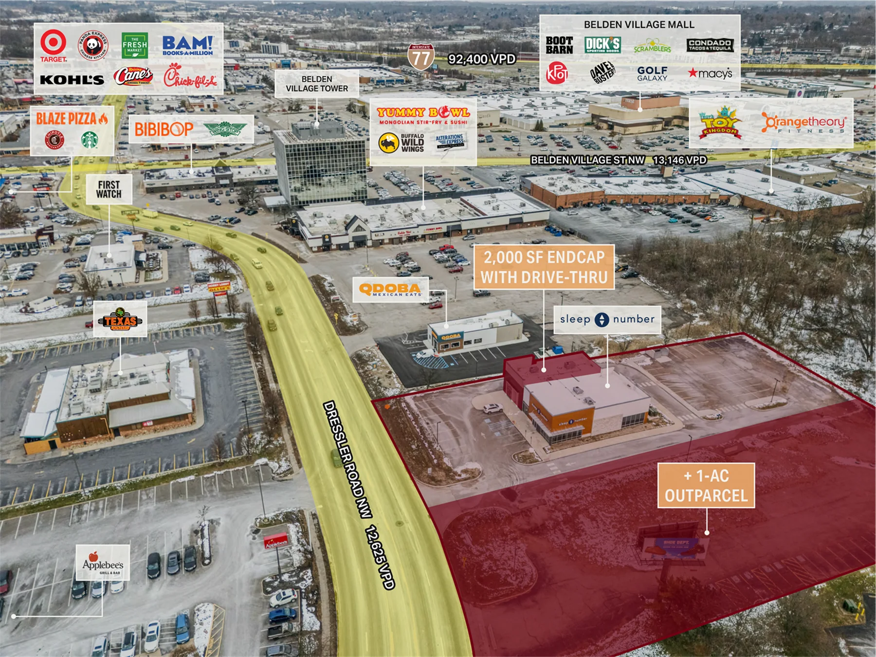 2,000 SF Endcap with Drive-Thru & 1 AC Outparcel - photo 3 - Canton, OH