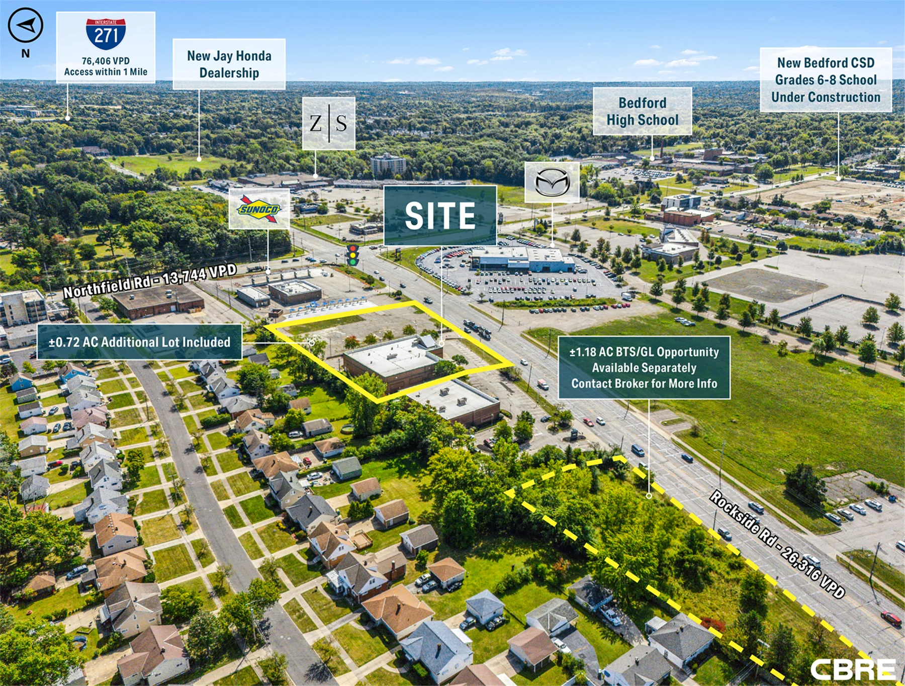 ±12,531 SF / 2 Acre Former NTB Building — Lease in Bedford, OH, photo 2 of 8