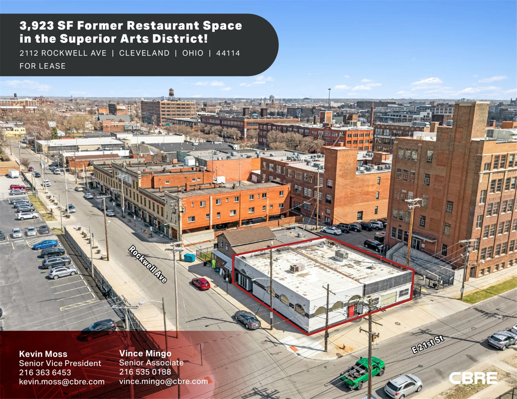 3,923 SF Former Restaurant Space in the Superior Arts District!