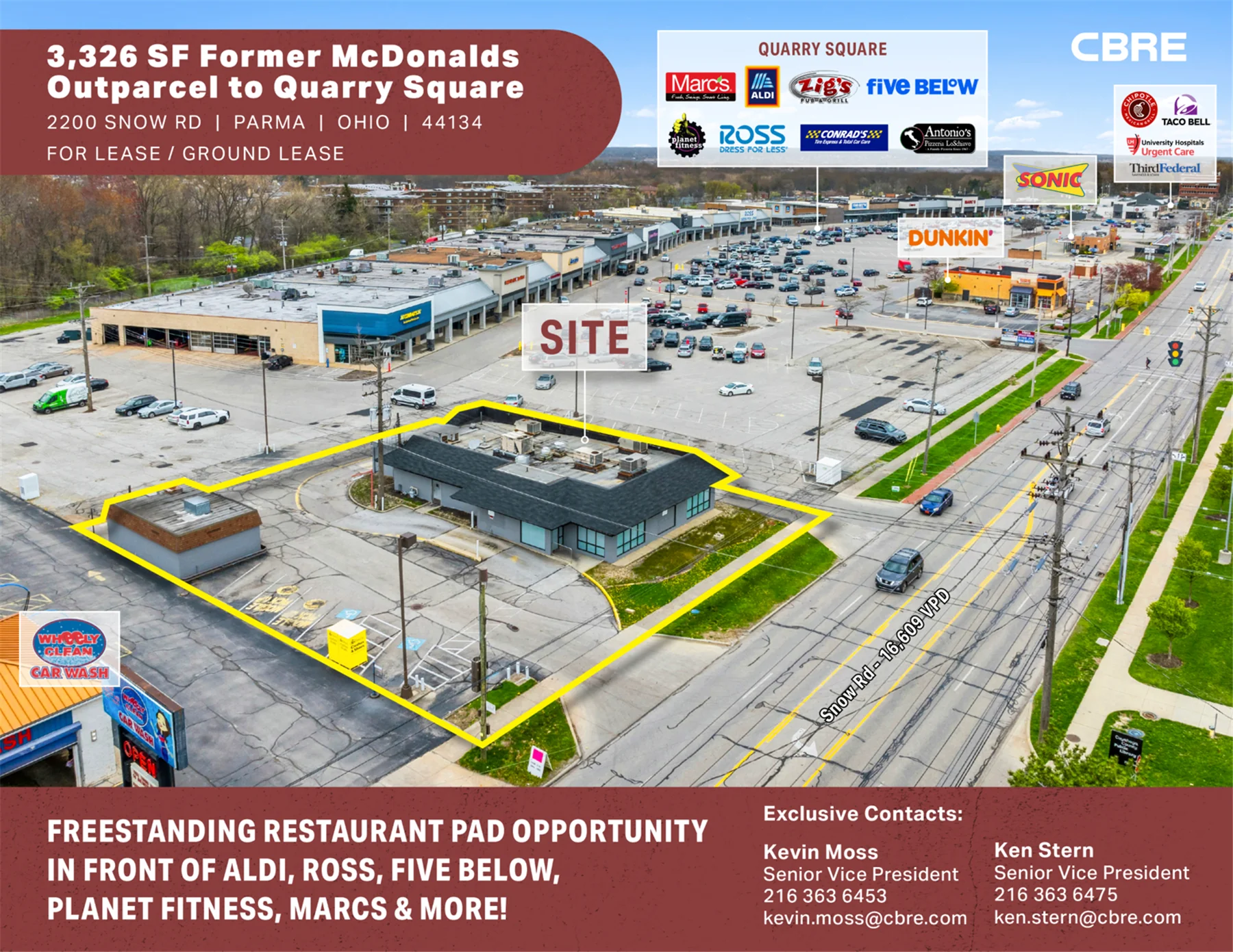 3,326 SF Former McDonald's Outparcel to Quarry Square — Lease in Parma, OH, photo 1 of 8