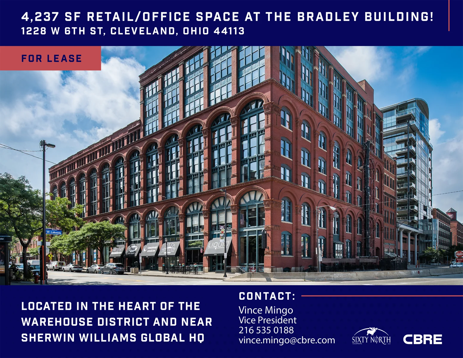 4,237 SF Retail/Office Space at the Bradley Building!